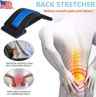 Back Stretcher with Massage & Adjustable Height